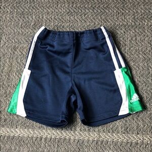 adidas Navy Shorts with White & Green Panels